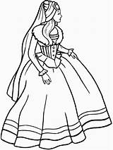Coloring Medieval Pages Princess Popular sketch template