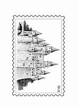 Briefmarke Francobollo Timbre Malvorlage Postzegel Coloriage Kleurplaat Sello Educol Educolor Schulbilder sketch template