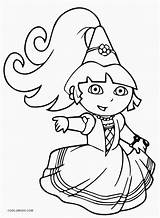 Dora Coloring Pages Princess Printable Cool2bkids Kids Color Getcolorings sketch template