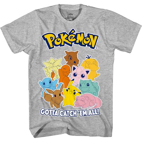 buy pokemonmens pikachu game shirt gotta catch em all official t