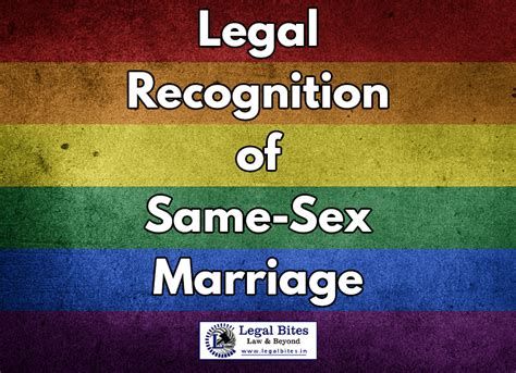 legal recognition of same sex marriage need for a pragmatic shift