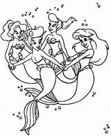 Sisters Coloriage Flounder Mermaids Children Meilleur Teaches Borders Keep Lot Getcolorings sketch template