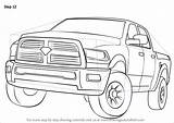 Draw Ram Truck Dodge Drawing Step Sketch Trucks Template Pencil Coloring Pages Sketches Tutorials sketch template
