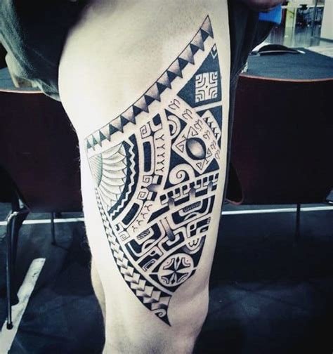 30 Tribal Thigh Tattoos For Men Manly Ink Ideas