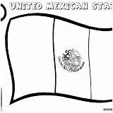 Flag Mexican Coloring Pages Colorings sketch template