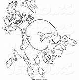 Bull Coloring Riding Pages Cartoon Giant Vector Cowboy Outline Rodeo Drawing Rider Ron Leishman Getdrawings Printable Shocking Getcolorings sketch template