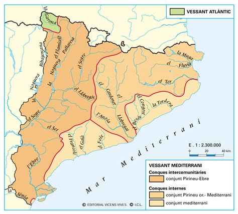 xarxa fluvial de catalunya geografia  historia  eso