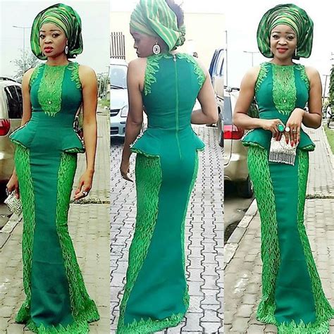 aso ebi long gown styles for smart ladies