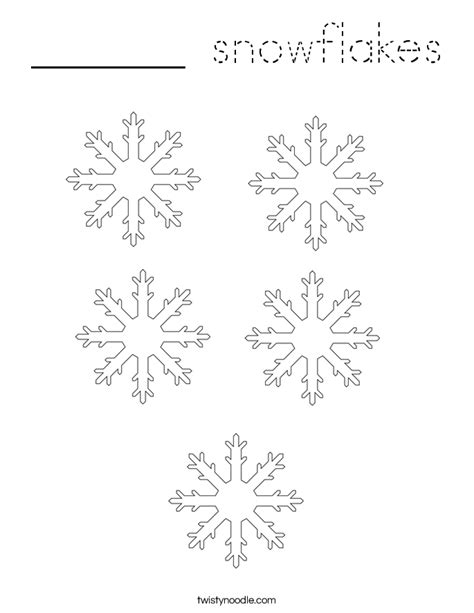 snowflakes coloring page tracing twisty noodle