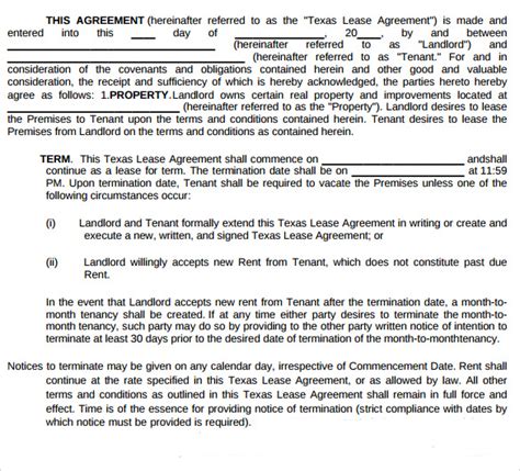 home lease agreement templates   sample templates