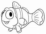 Ikan Nemo Mewarnai Kolase Putih Kartun Fish Mewarna Clown Lucu Belajar Interaktif Macam Tawar Berbagai Laut sketch template