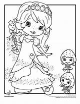 Coloring Strawberry Shortcake Princess Pages Book Printable Color Sheets Colouring Girls Popular Library Clipart Coloringhome sketch template
