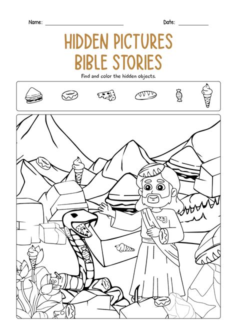 bible hidden picture printables
