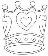 Template Crown Coloring Queen Pages Purim Hearts King Kids Printable Crowns Birthday Queens Crafts Color Princess Drawing Colouring Templates Print sketch template