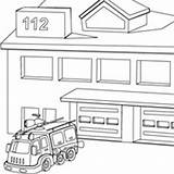 Fire Station Coloring Clipart Pages Places Kids Clipground sketch template