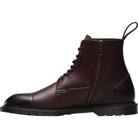 mens dr martens winchester  eye zip boot cherry red antique temperley  shipping today