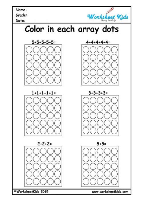 pin  kids worksheets printable repeated addition worksheet amari