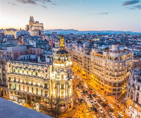 aerial view  madrid spain  travel  path