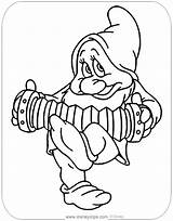 Bashful Dwarf Dwarfs Accordion Disneyclips sketch template
