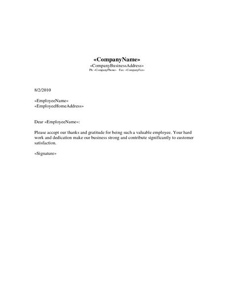 employee recognition letters  resume templates