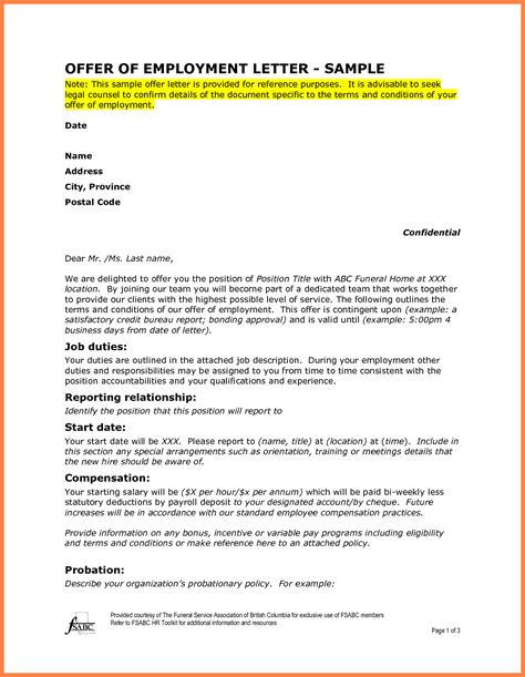 employment letter sample marital settlements information