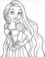 Rapunzel Coloring Mewarnai Gambar Anak Tangled Princes sketch template
