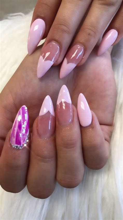 pretty  pink video short gel nails french tip nails nail tips