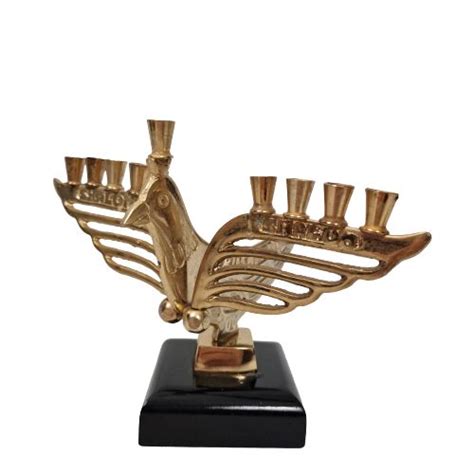 judaica special menorah shalom bird brass catawiki