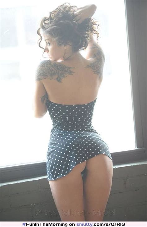 Brunette Sexy Ass Panties Thong Upskirt Tattoos