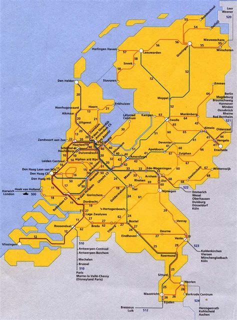 dutch railway map quite an old one and though it s not a saubway map