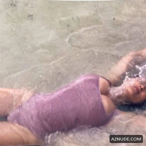 salma hayek puts on a busty display as she almost drowns
