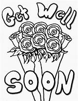 Well Soon Coloring Pages Printable Kids Better Feel Flowers Colouring Cards Mom Color Flower Grandma Sheets Roses Getcolorings Print Enjoy sketch template