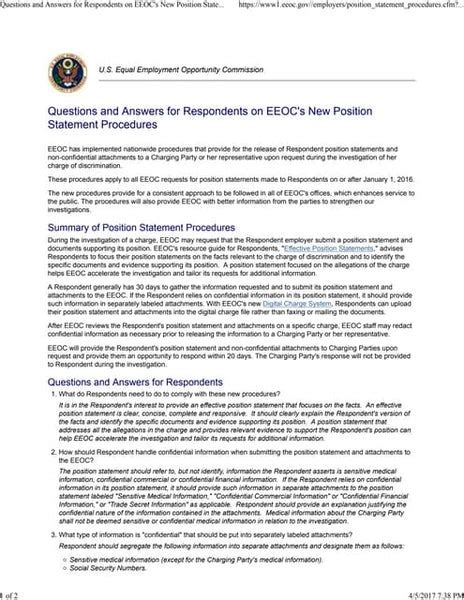 eeoc effective position statements  highlighted