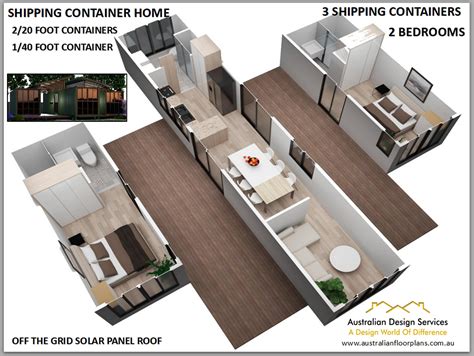 bedroom shipping container home plans  foot   etsy
