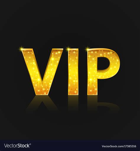 vip text on the black background royalty free vector image