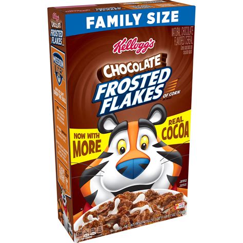 kelloggs frosted flakes breakfast cereal chocolate family size