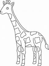 Giraffe Outline Drawing Clip Coloring Clipart Animal Animals Head Pages Cartoon Drawings Printable Giraff Cliparts Colorable Line Sweetclipart Giraffes Collection sketch template