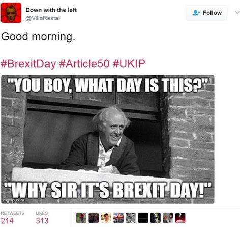brexit trigger day memes bbc news