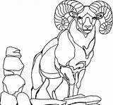 Goat Coloring Pages Male Mountain Alpha Chibi Standing Color Feet Two Template Colorluna sketch template