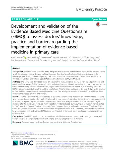 development  validation   evidence based medicine