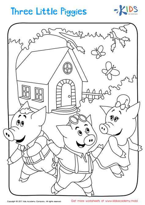 kindergarten   pigs coloring pages  worksheets