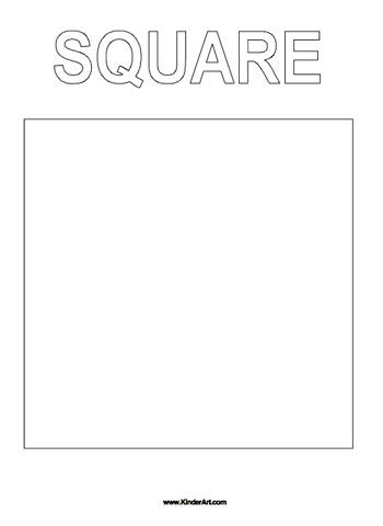 square coloring page kinderart