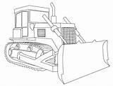 Bulldozer Coloring Pages Dozer Equipment Construction Drawing Simple Mecanic Getdrawings Getcolorings Printable sketch template