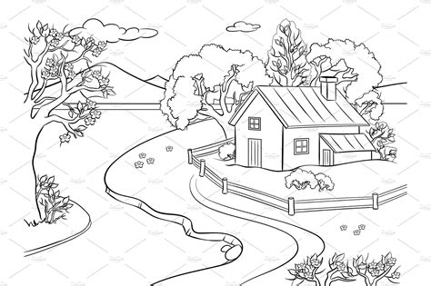 natural scenery nature coloring pages  kids vegandivas nyc