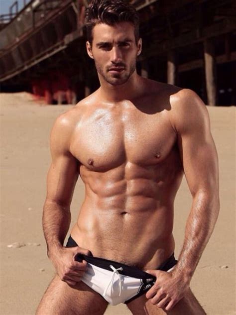 male model abs muscular speedo scruff abdominals fitness