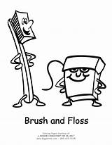 Floss Dental Coloring Template sketch template