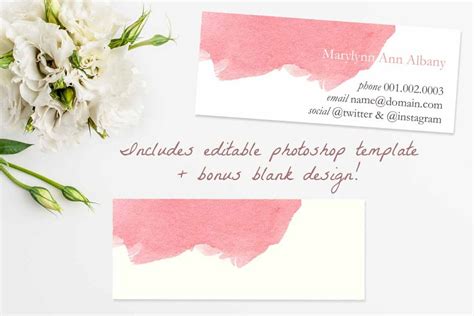 feminine mini business cards bundle creative business card templates
