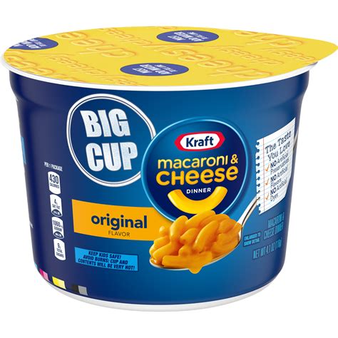 kraft easy mac original flavor macaroni  cheese  oz big cup