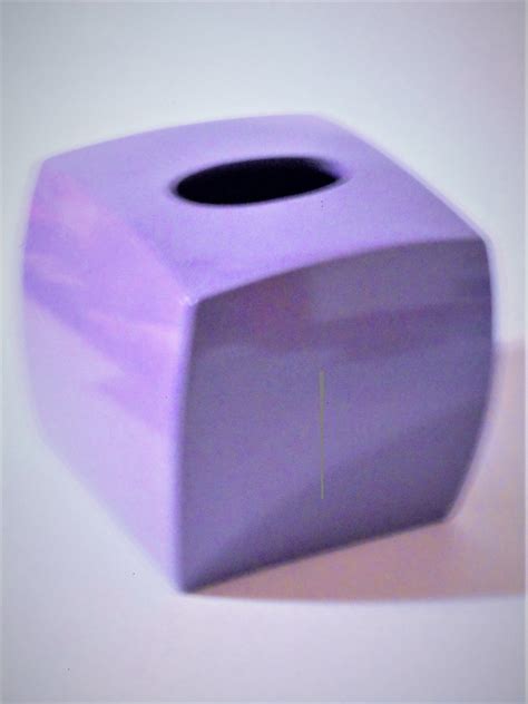 purple tissue box cover ceramic