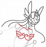 Step Drawing Angewomon sketch template